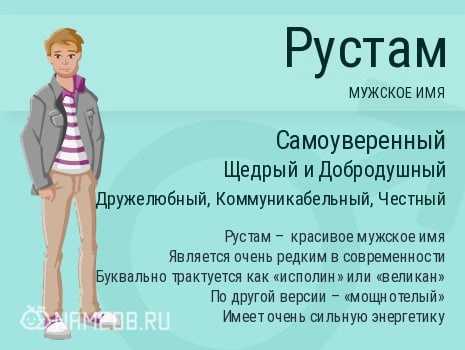 Рустам: значение имени, происхождение, судьба, совместимость
