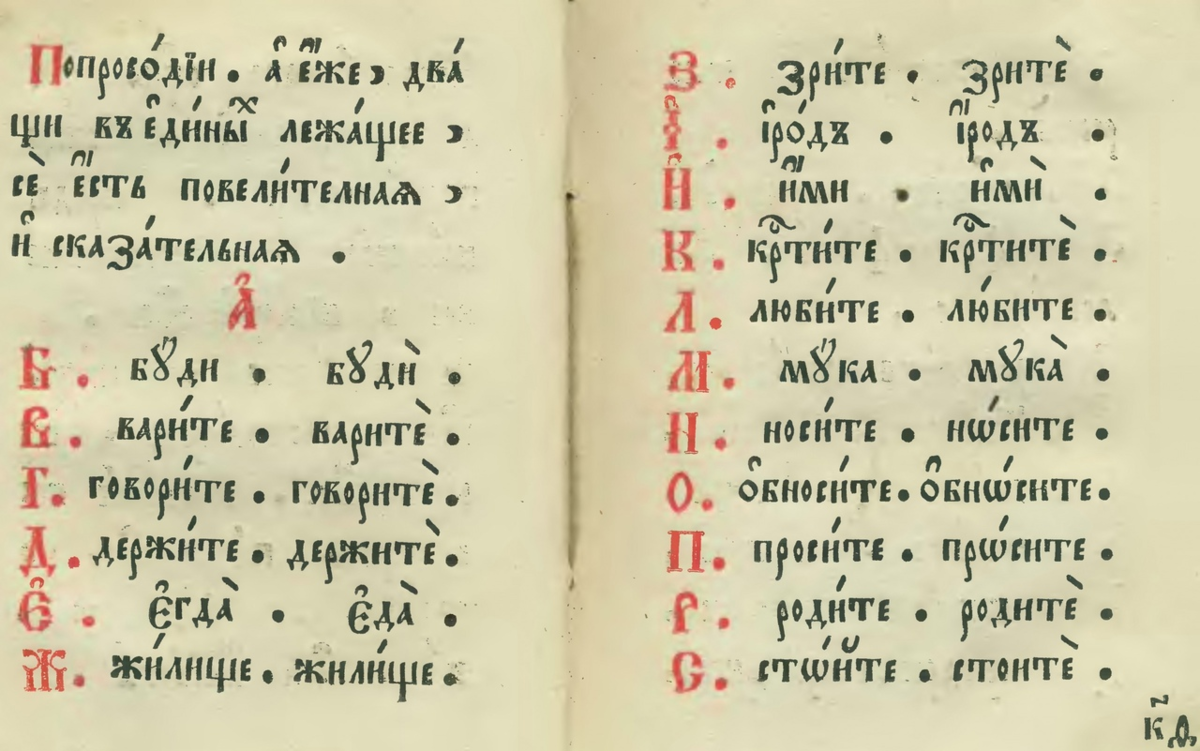 Азбука Василия Бурцева. Первый букварь Василия Бурцова. Древнерусский Славянский язык. Древнерусский алфавит кириллица.